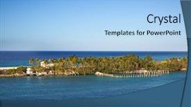  Presentation with nassau bahamas - Slide deck enhanced with cabbage beach on paradise island background and a light blue colored foreground