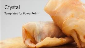  Presentation with cabbage - Beautiful PPT layouts featuring cabbage rolls filled with ground backdrop and a  colored foreground