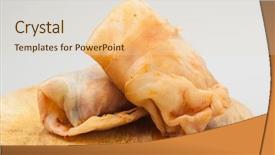  Presentation with cabbage - Slide set consisting of cabbage rolls filled with ground background and a soft green colored foreground