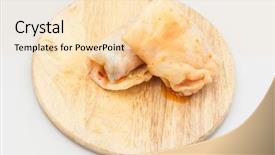  Presentation with cabbage - Amazing presentation design having cabbage rolls filled with ground backdrop and a lemonade colored foreground