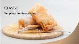  Presentation with cabbage - Cool new PPT layouts with cabbage rolls filled with ground backdrop and a light gray colored foreground