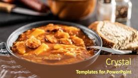  Presentation with healthy soup - Slide set enhanced with cabbage-soup-in-the-plate background and a red colored foreground