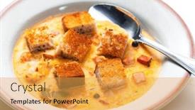  Presentation with cabbage - Slides featuring cabbage-soup-with-smoked-meat background and a yellow colored foreground