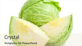  Presentation with cabbage - Colorful slide deck enhanced with cabbage backdrop and a blonde colored foreground