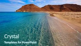  Presentation with mediterranean - Presentation theme consisting of cabe - almeria in cabo de gata background and a ocean colored foreground