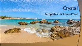  Presentation with mexico - Cool new theme with cabe - playa el chileno beach cabo backdrop and a light blue colored foreground