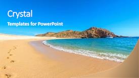  Presentation with ocean waves - Amazing slides having cabe - santa maria beach cabo san backdrop and a gray colored foreground