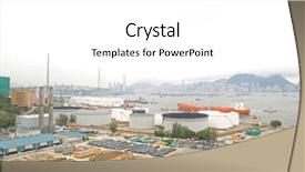  Presentation with shipping container grain gas - Slide set consisting of cabel wheel and gas container background and a white colored foreground