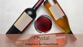  Presentation with cabernet - PPT theme with cabernet-rose-chardonnay-overhead-view background and a coral colored foreground