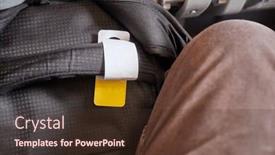  Presentation with cabin - Slides featuring cabin-bag-on-a-flight background and a tawny brown colored foreground