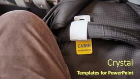  Presentation with cabin - PPT layouts featuring cabin-bag-on-a-flight background and a tawny brown colored foreground