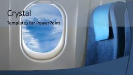  Presentation with airplane wing through airplane window - Slide set enhanced with key isolated success and failure background and a white colored foreground