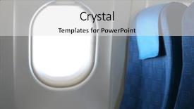  Presentation with aircraft - Slide set featuring 3d illustration of the youg asian girl wearing armor background and a gray colored foreground