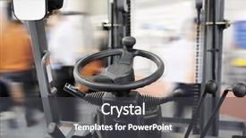  Presentation with under water life - Theme enhanced with cabin of a folk-lift background and a dark gray colored foreground