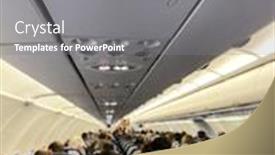  Presentation with cabin - Audience pleasing theme consisting of cabin-of-a-modern-airplane backdrop and a gray colored foreground