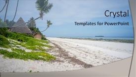  Presentation with beautiful skin and beach - PPT layouts featuring cabin woods - beautiful tropical beach background and a  colored foreground