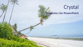  Presentation with tropical - Cool new slides with cabin woods - beautiful tropical beach backdrop and a  colored foreground