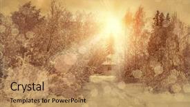  Presentation with amsterdam historical beautiful view - Cool new theme with cabin woods - beautiful winter view on villa backdrop and a coral colored foreground