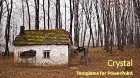  Presentation with cabin forest - PPT layouts with cabin woods - forest cottage background and a tawny brown colored foreground