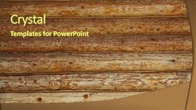  Presentation with log cabin - Slides featuring cabin woods - log wall surface wooden background background and a tawny brown colored foreground