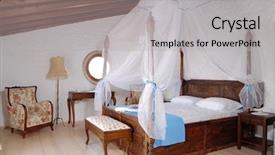  Presentation with cabin - Beautiful PPT theme featuring cabin woods - rustic bedroom backdrop and a light gray colored foreground