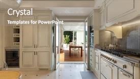  Presentation with veranda - Amazing slide set having cabinet - architecture domestic kitchen in classic backdrop and a gray colored foreground