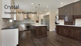  Presentation with new home - Beautiful slide set featuring cabinet - kitchen in new construction home backdrop and a light gray colored foreground