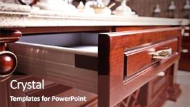  Presentation with empty - Amazing presentation design having cabinet - wooden cupboard with opened empty backdrop and a tawny brown colored foreground