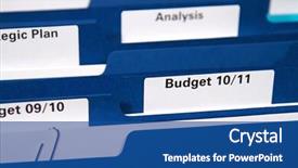  Presentation with cabinet - Colorful slide deck enhanced with cabinet full of business folder backdrop and a ocean colored foreground