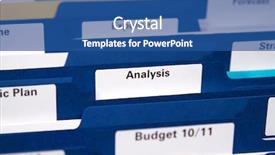  Presentation with tabs - Slide set featuring cabinet full of business folder background and a ocean colored foreground