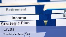  Presentation with cabinet - Presentation theme consisting of cabinet full of business folder background and a  colored foreground