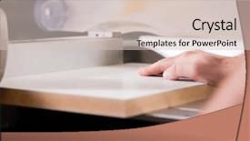  Presentation with carpenter - Theme consisting of cabinet maker - carpenter - only hands background and a soft green colored foreground