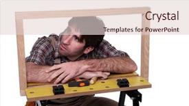  Presentation with rustic wood wooden frame - PPT theme consisting of teamwork alliance association collaboration concept background and a light gray colored foreground