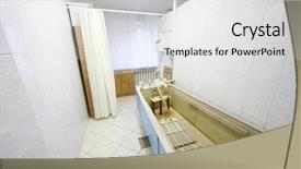  Presentation with hydrotherapy - Colorful PPT layouts enhanced with cabinet to carrying out a hydrotherapy with bath and special equipment backdrop and a light gray colored foreground