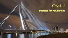  Presentation with erasmus - Audience pleasing slide set consisting of cable bridge erasmus in rotterdam backdrop and a tawny brown colored foreground