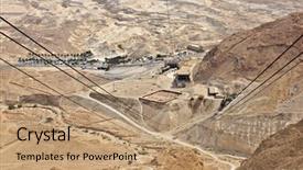  Presentation with cable - Slide deck consisting of cable car from the top background and a  colored foreground