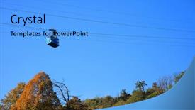  Presentation with italy car - Cool new presentation theme with cable-car-towards-mottarone-mountain backdrop and a light blue colored foreground