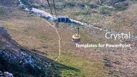  Presentation with cape town - Slide deck featuring cable-cart-on-table-mountain background and a gray colored foreground