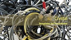  Presentation with chaos - Cool new slides with jumbled - cable chaos backdrop and a tawny brown colored foreground