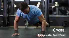  Presentation with cable - Presentation theme consisting of cable guy - image of an attractive man background and a dark gray colored foreground