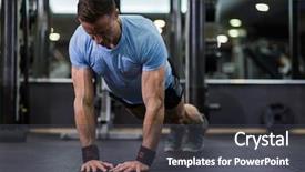  Presentation with cable - Colorful presentation theme enhanced with cable guy - image of an attractive man backdrop and a dark gray colored foreground