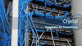  Presentation with server - Theme enhanced with cable industrial - server panel background and a ocean colored foreground