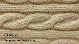  Presentation with fabric - Colorful slide deck enhanced with cable structure - knitted fabric backdrop and a coral colored foreground