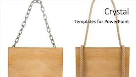  Presentation with signboard - Colorful slides enhanced with cable tags - signboard isolated on white background backdrop and a white colored foreground