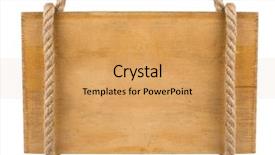  Presentation with christmas blank wooden signboard - Slide deck featuring cable tags - wooden signboard isolated on white background and a yellow colored foreground