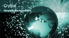  Presentation with optical - Slides consisting of cable world - fibre optical background and a ocean colored foreground