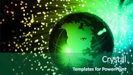  Presentation with optical - Slide deck consisting of cable world - fibre optical background and a ocean colored foreground