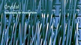  Presentation with terminal - PPT layouts having cables-connected-to-web-hosting background and a ocean colored foreground