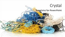  Presentation with cables - Amazing PPT theme having cables-isolated-on-white backdrop and a white colored foreground