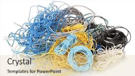  Presentation with cables - Slide set featuring cables-isolated-on-white background and a lemonade colored foreground